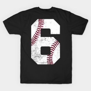 Kids 6th Birthday Shirt Baseball Boys Kids Six 6 Sixth Gift T-Shirt